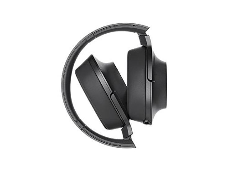 Наушники Sony на съемном пульте ДУ и микрофоне угольно-черные B h.ear MDR-100A Совместимые с высоким разрешением, герметичные, складные,