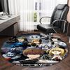 1pc D-Death Note  Carpet, Round Rug, Comfortable, Suitable for Entryways, Living Rooms, Office, And Bedrooms, Christmas Decoration