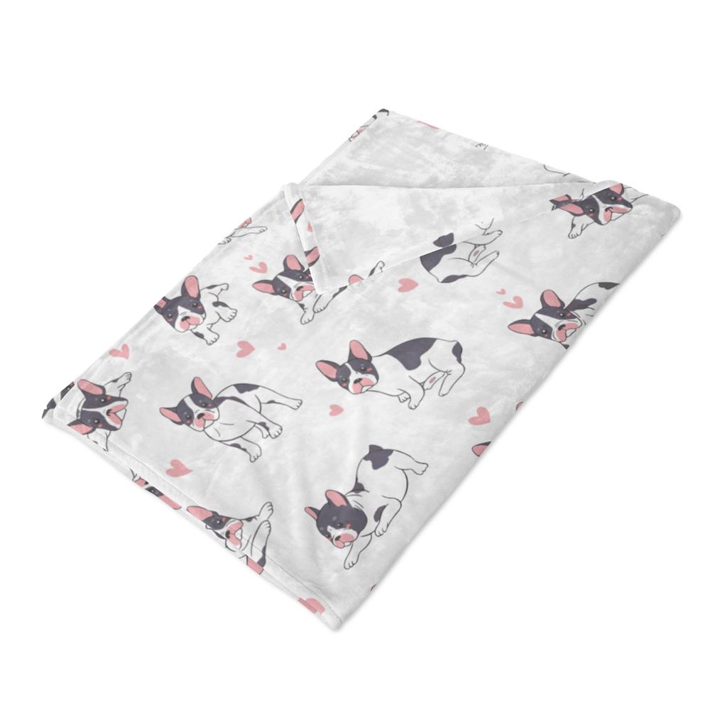 1 piece of double-sided flannel dog blanket, digital printed sofa air conditioning cover blanket for sausages, dogs, and dogs