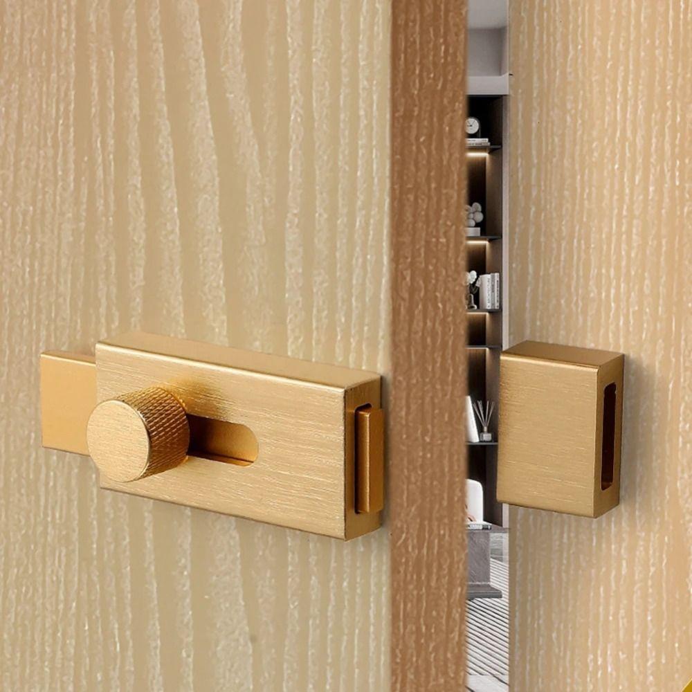 Punch-free Door Bolts Catch Lock Aluminum Zinc Zinc Alloy Sliding Door Bolt Lock Garden Gate Shed