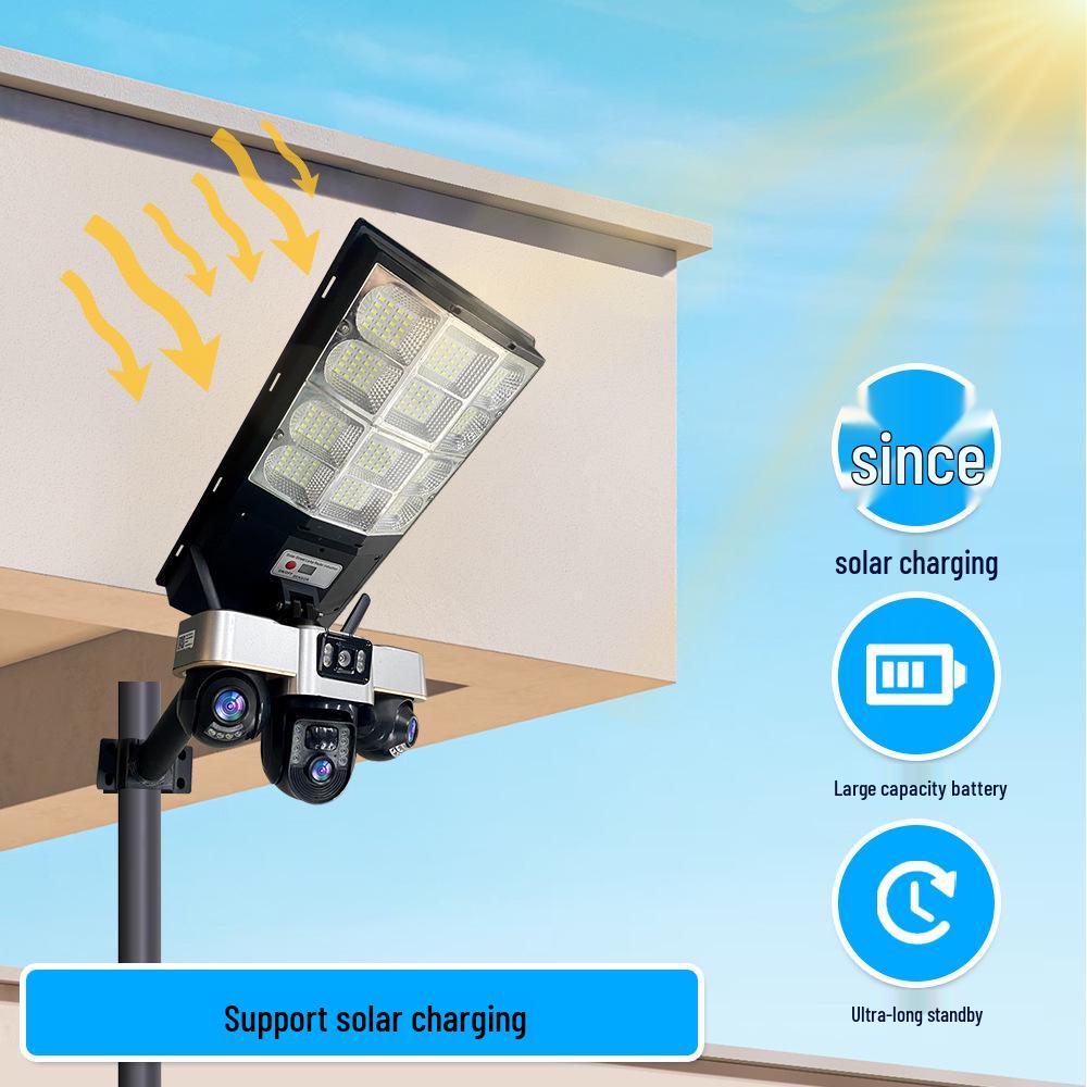 V380 Outdoor 4G Smart Solar Camera: HD Night Vision & Remote-Controlled Street Light