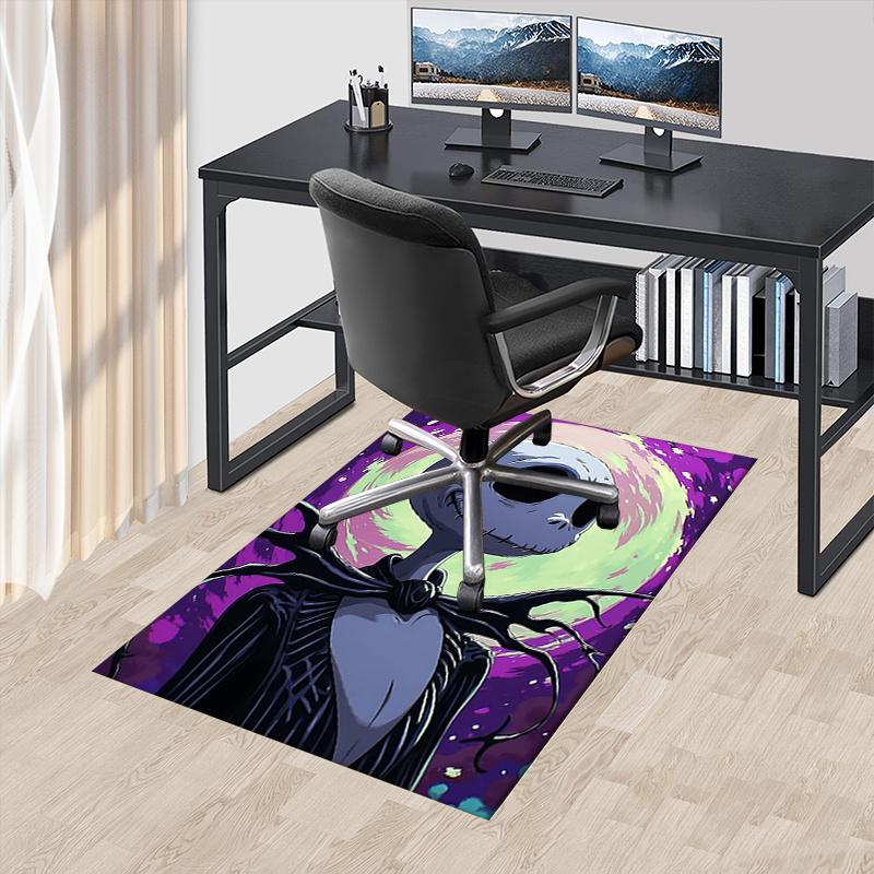 Office Rug Nightmare Before Christmas, Jack Skellington theme 3D Printed Anti-Slip Rug-Machine Washable for Living Room