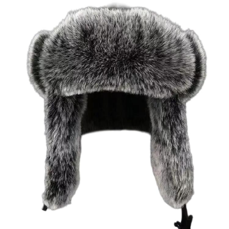 Взрослая меховая шапка-ушанка Зимняя теплая Утолщенные уши Шапка Ветрозащитная Зимняя Охотничья Морозостойкая Шапка для езды на велосипеде