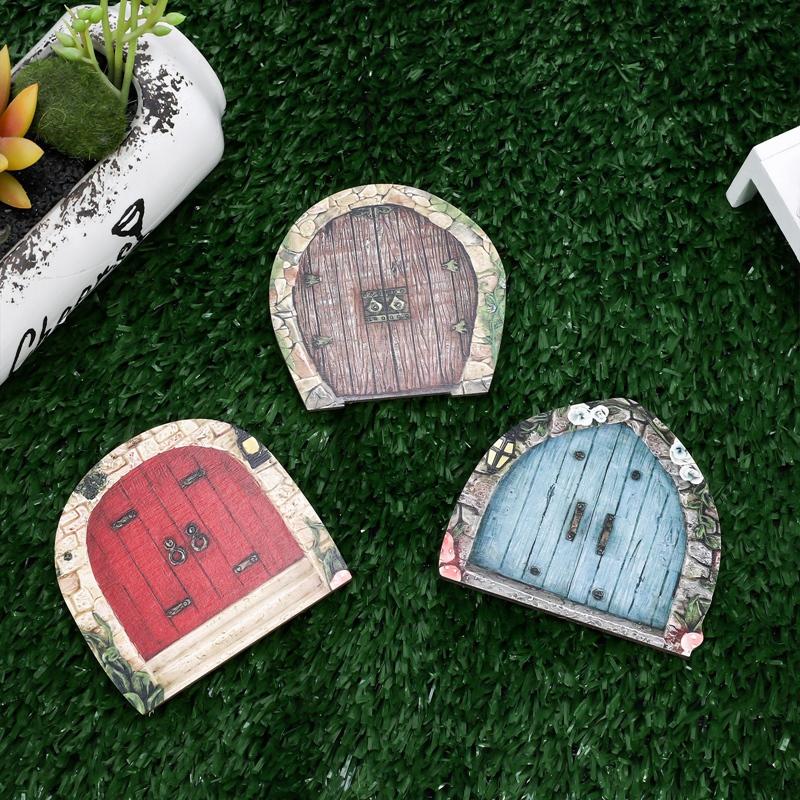 6 шт. Садовая фея, гном, эльф, миниатюрные фигурки, окна, двери, украшения для дома, сада, художественная скульптура, статуя на дверь дома на дереве