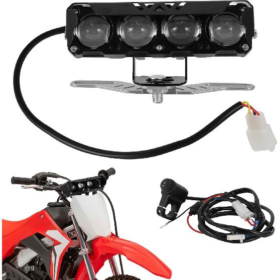 Dirt Bike Light Bar 5inch 54W 8000lm Head Light Flood Spot Universal for 7/8” Handlebar CRF KLX DRZ TTR YZF WR RM 65CC-450CC Motorcycle Pit Bike