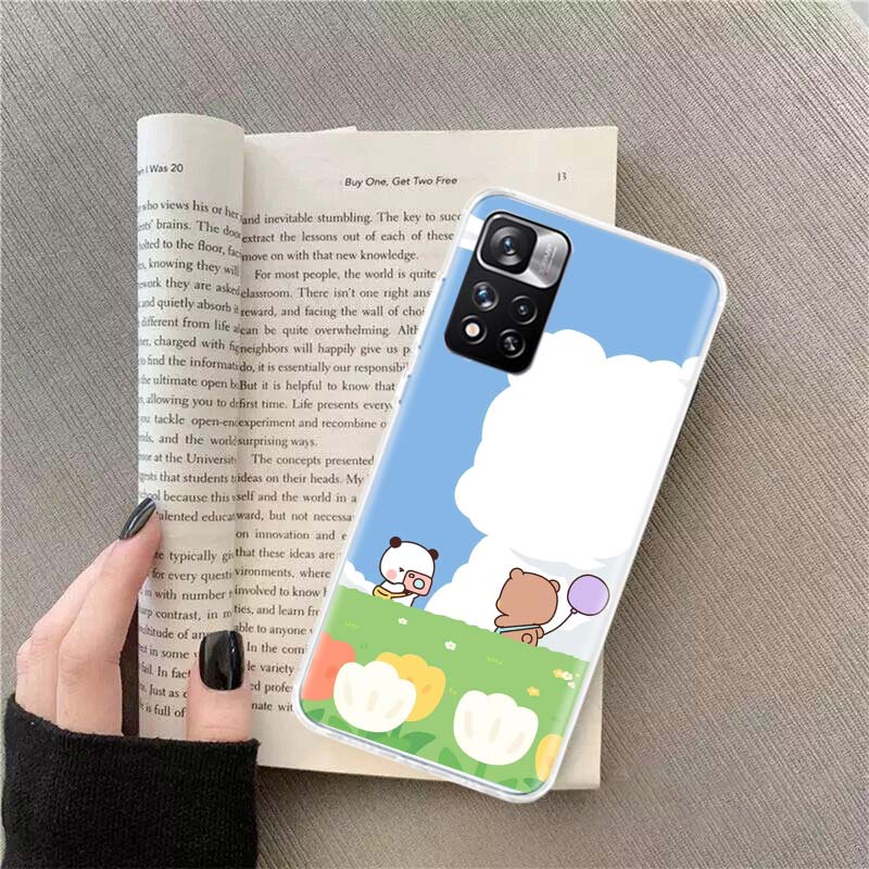 Милый Чехол BuBu DuDu для Redmi Note 13 12 Pro Plus 14 15 Pro 5G 11 11T 11E 11S 10 Pro 10S 9 9S Чехол для Телефона Прозрачный ТПУ Capa Ca