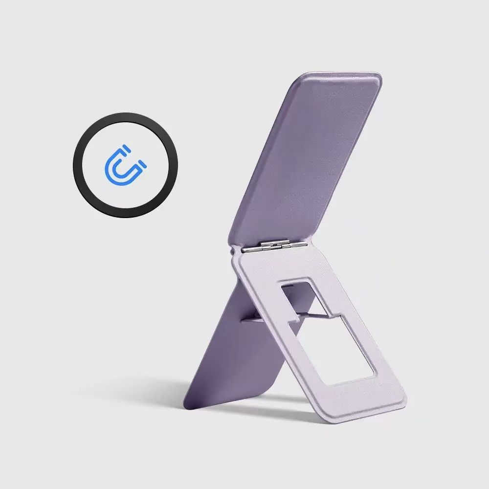 Magsafe Складной Картхолдер Магнитный Держатель для Мобильного Телефона Apple 17 Кожаный Многофункциональный Складной Стикер на Спинку Зажим для Карт