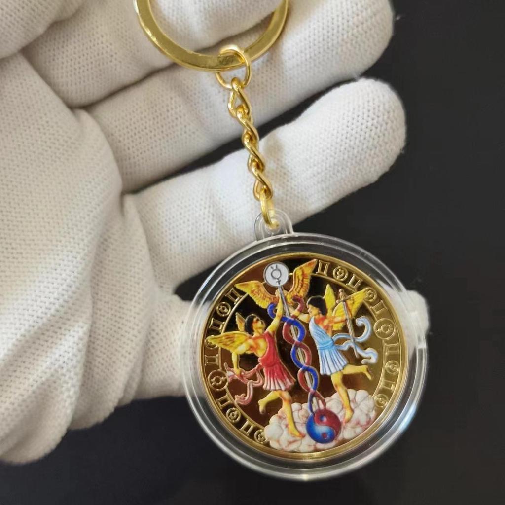 Позолоченный набор медальонов со знаками зодиака Скорпион, Близнецы и Весы
