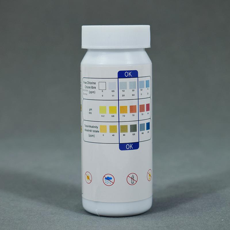 3-in-1 Pool Water Test Strips: Alkalinity, pH, and Chlorine Testing.