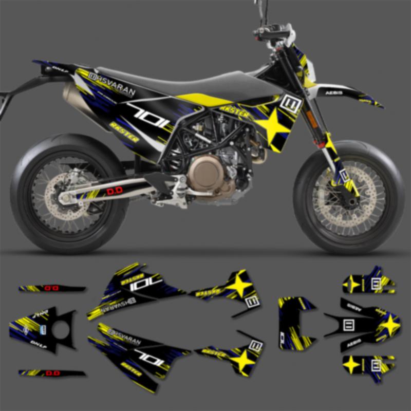 PowerZone Наклейки с индивидуальным дизайном Комплект наклеек для Husqvarna Decals 15-20 701 SUPERMOTO ENDURO 2015-2017 2018 2019 2020