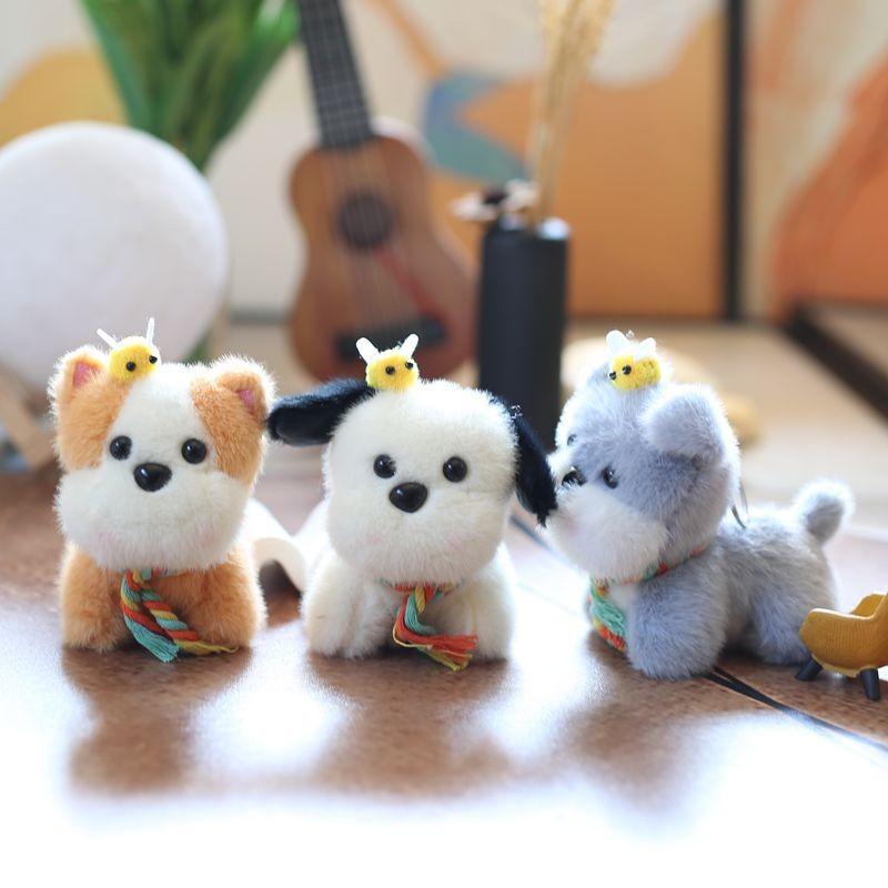 Puppy Keychain Plush Stuffed Toy Backpack Accessory Gift For Nursery Decor