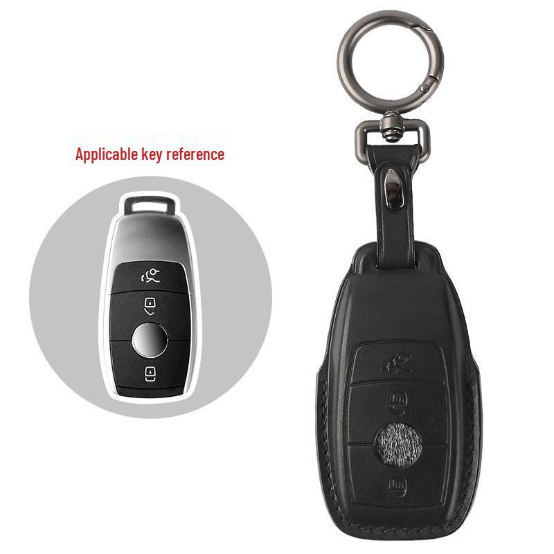 Чехол для смарт-ключа автомобиля из натуральной кожи ручной работы для Mercedes - Полная защита