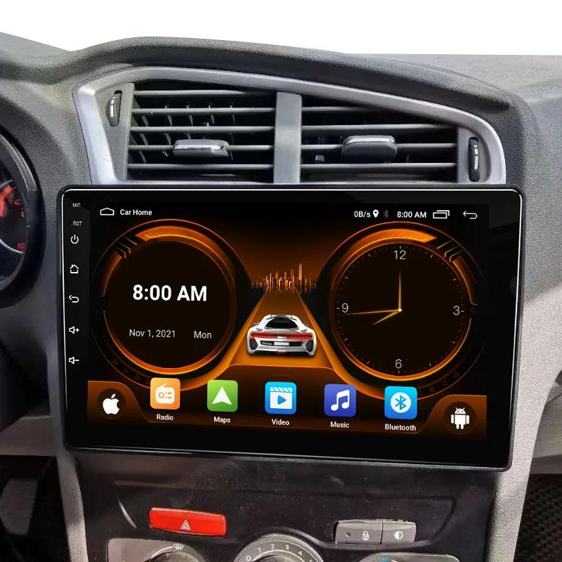 JIUYIN Android 12 Car Radio 2 Din для Citroen C4 2 B7 2013 2014 2015 2016 Мультимедийный Видео Плеер GPS Навигация 4G Carplay Auto