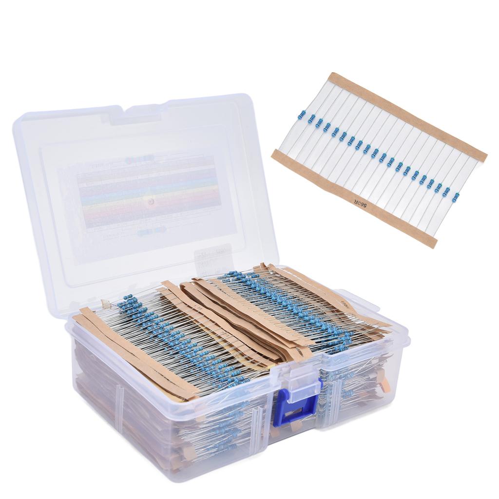 Набор резисторов 2880 шт. Пленочные резисторы из сплава Сопротивление 144 номинала 1 Ом ~ 1 МОм 1/4 Вт для DIY