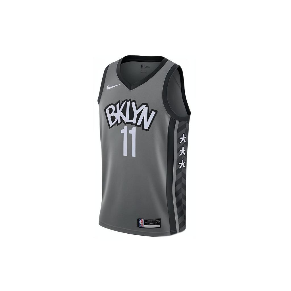 Nike NBA Statement Edition Swingman Jersey 2019-2020 Season, Breathable Quick-Dry, Brooklyn Nets, Kyrie Irving #11 Men Jersey Grey AT9792-004