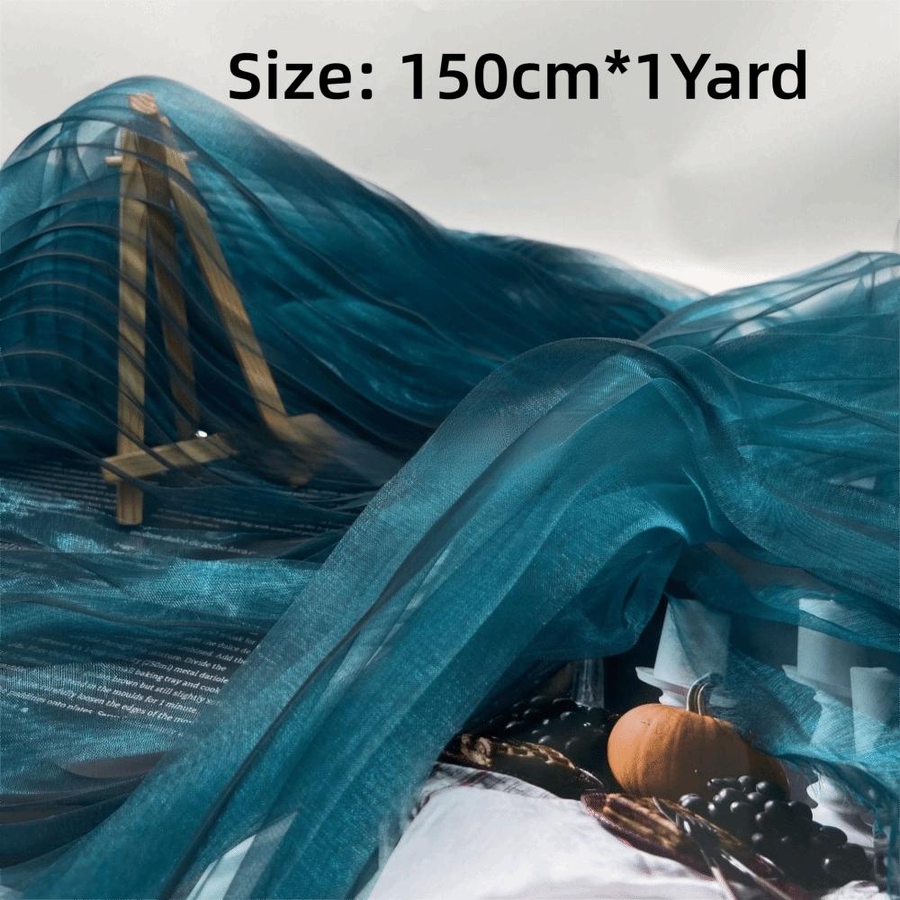 150cm X 1 Yard Organza Pleated Fabric Hardnet Texture Handmade Pleated DIY Clothing Fabric Three-dimensional Decoration