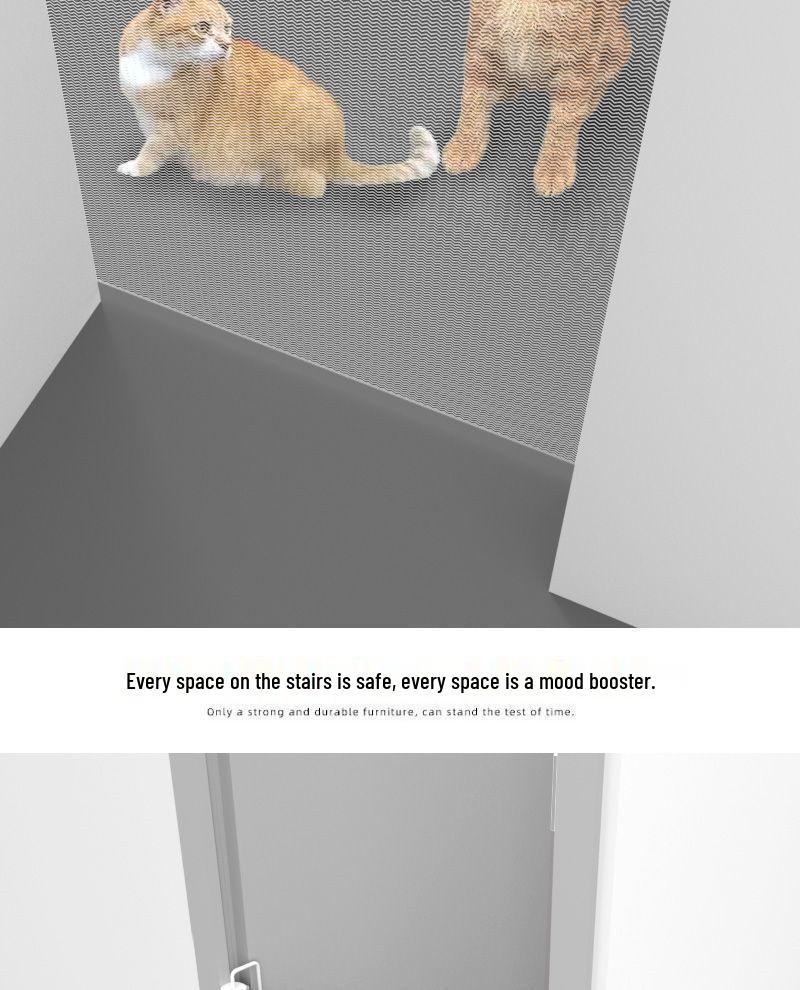 Очень длинные выдвижные ворота для домашних животных - Без сверления, Внутренняя ограда от побега кошек, Сетка для изоляции собак