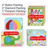 Children Handmade DIY Toys Button/Pompom/Diamond Stickers Drawing Toy Puzzle Early Education Color Cognition Birthday Gift TMZ