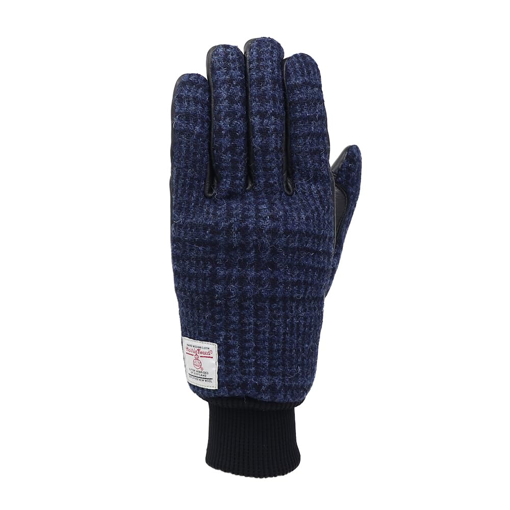 NANKAI Harris Tweed Мотоциклетные перчатки средней длины SDG-3350, темно-синие, (SDG-3350-NV-M)