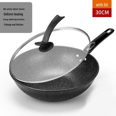 Yoshida Craftsman Stone 30 см Вок с плоским дном и антипригарным покрытием с крышкой