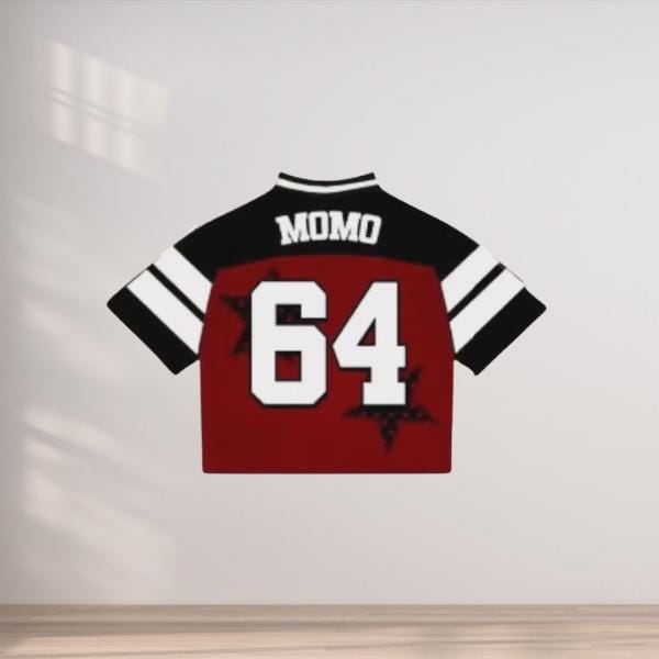 2026 New Once Twice 20 This Is for Crop Jersey T Shirt Red Black Sport Tee Kpop Fans Support Casual Streetwear Top Tees