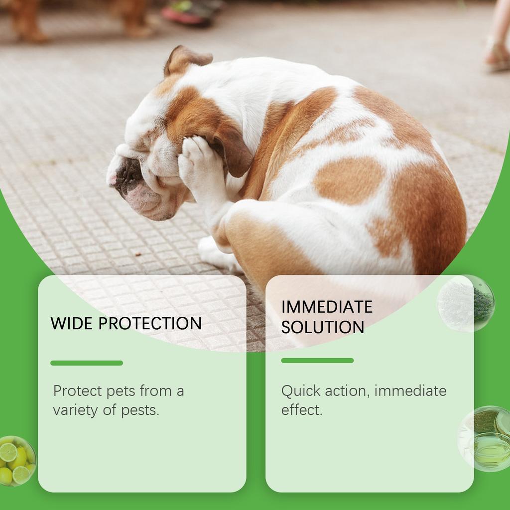 Fleas & Ticks Spray Deodorant Spray Pet Insect Spray Pet Health Mites, Fleas, Cats & Dogs,50ML
