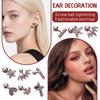 Titanium Steel & Stainless Steel Post Crown Ear Studs With Micro-Pavé Zircon - Screw-Back Ball Fashion Earrings For Western Piercing Jewelry