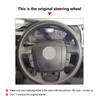 For Fiat Ducato 2006- Ram ProMaster 2017 2018   Car Accessories Microfiber Leather Steering Wheel Cover Trim