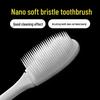 High-End Adult Nano Toothbrush: Ultra-Soft Bristles, Antibacterial, Silk Cleaning, Silicone, Individually Packaged