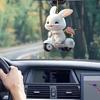 Bunny Christmas Ornaments Christmas Tree Ornaments Little Rabbit Pattern 2D Flat Acrylic Decorative Pendant Interior Rearview Mirror Hanging Ornament