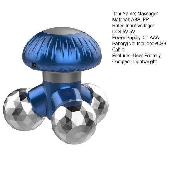 Мини-массажер с USB-зарядкой, ручной, вибрационная терапия для шеи и плеч, портативное устройство для облегчения боли