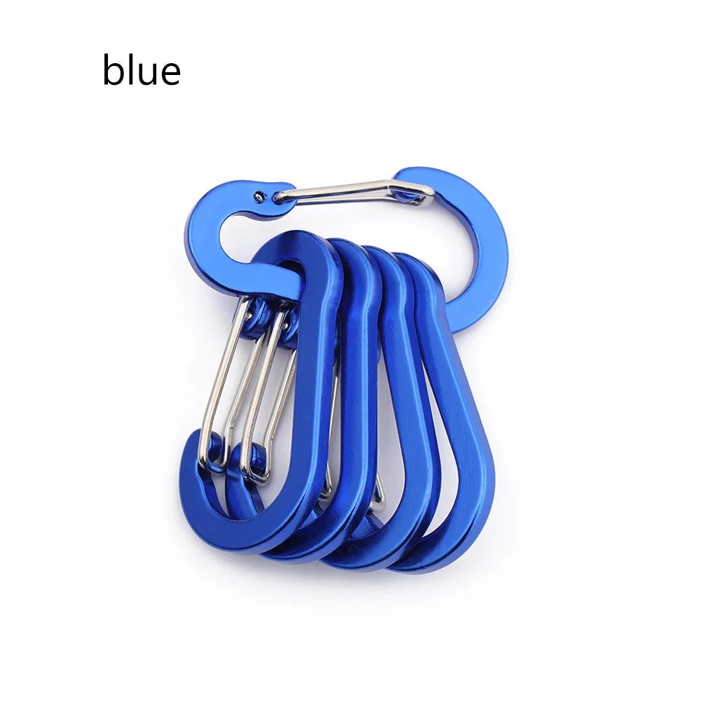 Alloy Carabiner 5PC Aluminum Outdoor Backpack Camping Climbing Buckle Fishing Hook Keychain Lock Buckle Snap Clip Tools