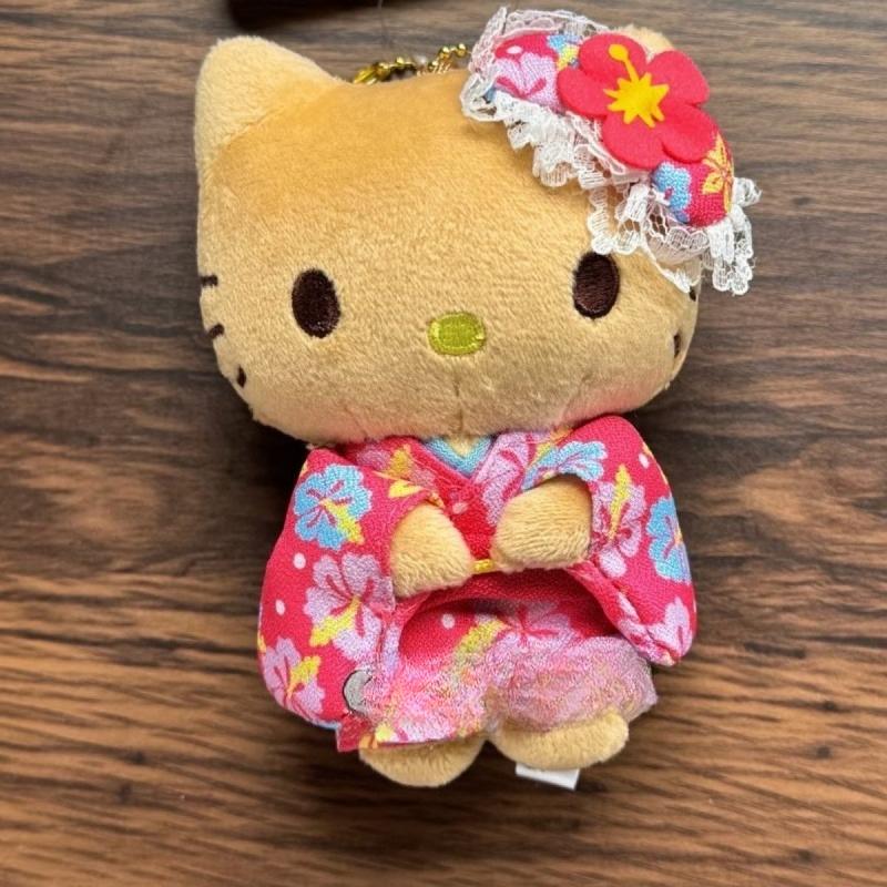 12CM green Yukata Series Cartoon matcha Hangyodon Plush Toy Keychain kimono My Sweet Piano Stuffed doll Dark Hello Kitty plushie