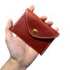 Mendy Card Holder Mini Coin Purse for Women and Men Designer Vintage Genuine Leather Snap Closure Small Pouch for Daily Use