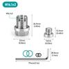 Сверхразмерная пробка слива масла с резьбовым вкладышем M12.1-1.25/1.5/1.75x 15 мм из нержавеющей стали, самонарезающий комплект для ремонта резьбы масляного поддона с уплотнительным кольцом