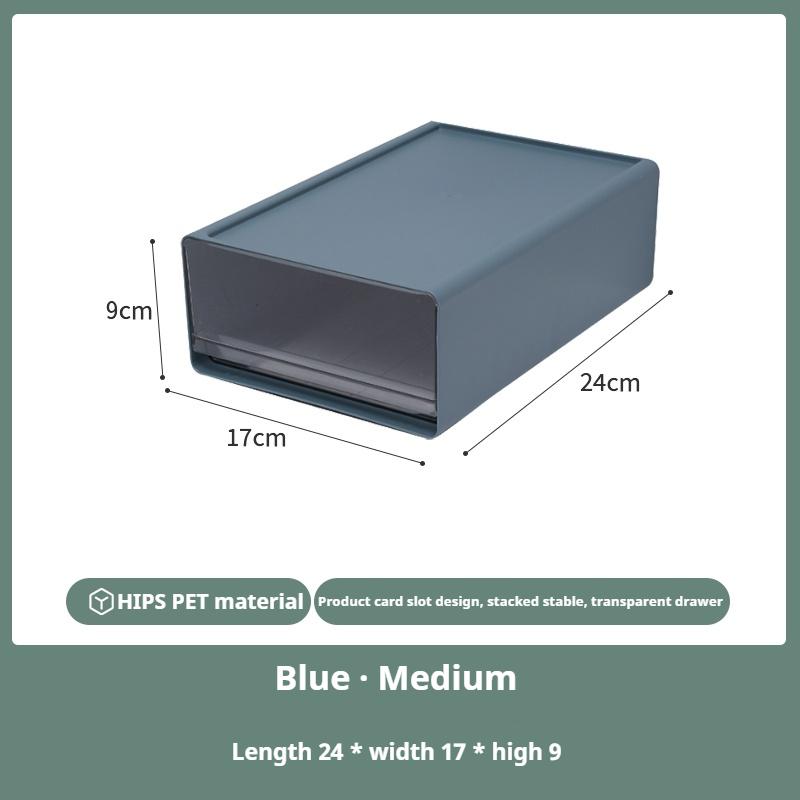 Desktop Drawer Box Desktop Cosmetic And Stationery Storage Box Desk Organizer With Window Stack Able Transparent Storage Boxs