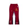 Mens Oversized Cotton Jogger Pants With Hand-Painted Splatter Print Relaxed Fit Straight Leg Wear