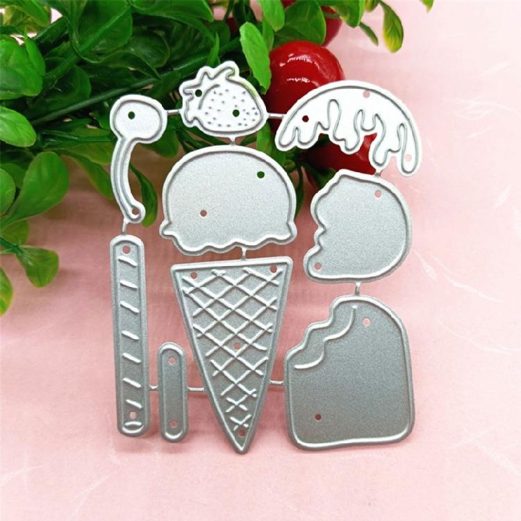 Металлическая вырубка Форма для вырубки мороженого для DIY Декоративные бумажные открытки Арт-поделки