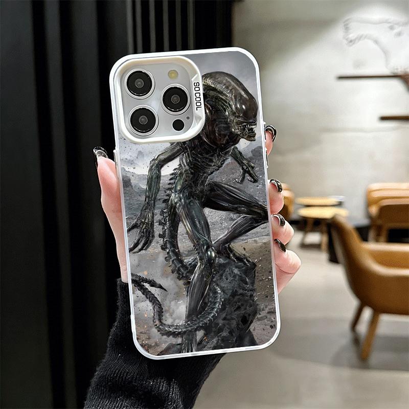 Мягкий чехол для телефона A-Alien Vs P-Predator для iPhone 15 16 17 Pro Max 17Air 16E 14 Plus 13 12 Mini Ударопрочная задняя крышка