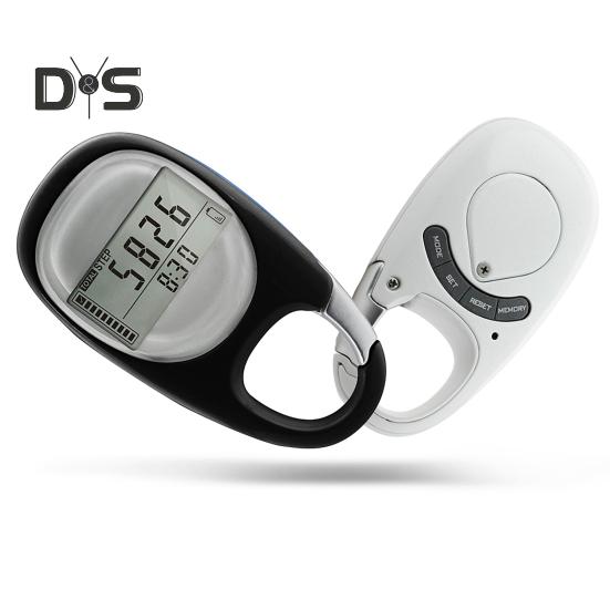 3D счетчик шагов, простой шагомер для ходьбы с карабином, точный зажим, трекер шагов для мужчин, женщин, детей, пожилых людей