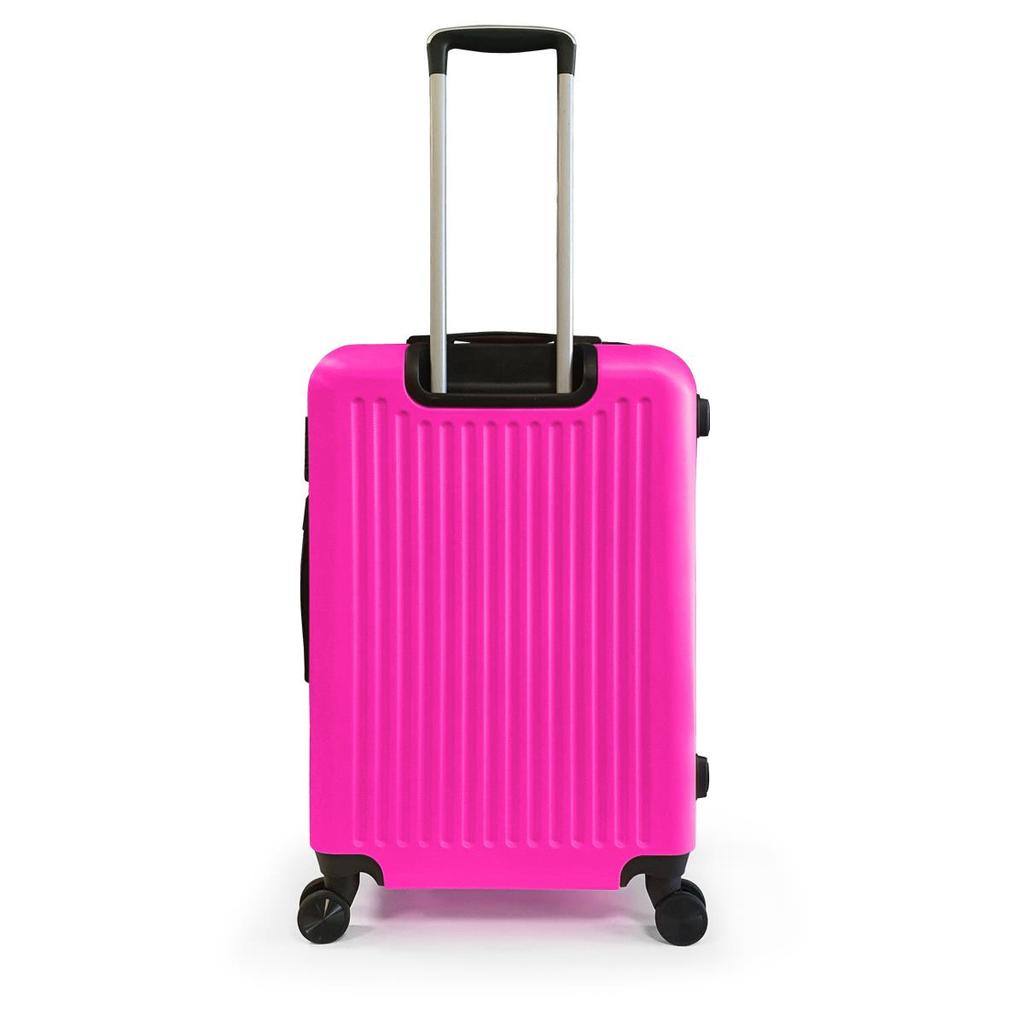 coral high Чемодан среднего размера из АБС-пластика розового цвета 16417