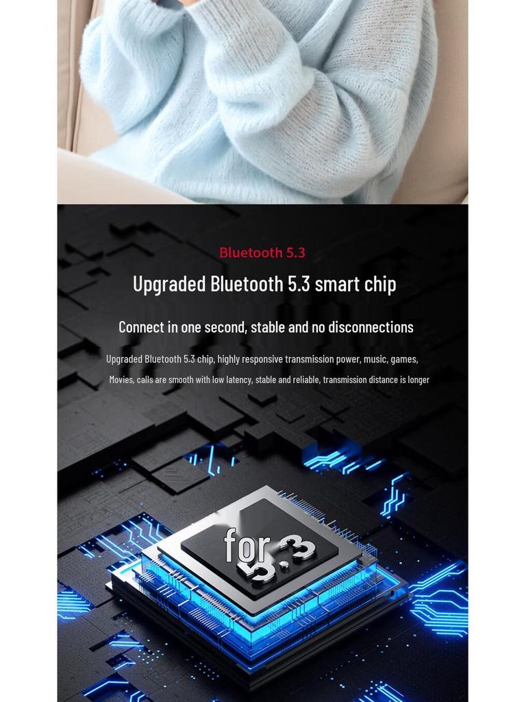 Беспроводные Bluetooth-наушники GT23: Сверхдлительное время работы от аккумулятора, Высококачественный звук, Низкая задержка для игр и музыки.