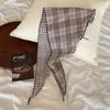 Thin Lattice Headscarf Turban Triangular Hair Band Sweet Pastoral Style Headscarf  Summer