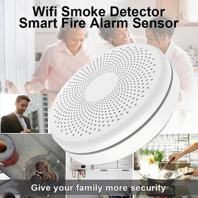Новая версия 2-в-1 WiFi Tuya Умный детектор угарного газа и дыма Сигнализация Монооксид углерода Гостиная Кухня Магазин Пожар PIR Звуковой датчик Оповещение