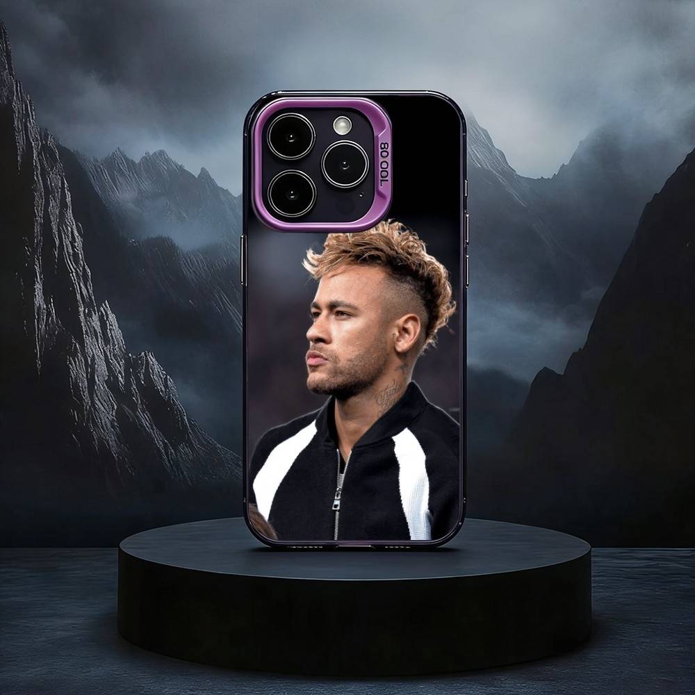 Чехол для телефона Football For N-NeYmAR-R 10 для iPhone17,16,15,14,13,12,11 Plus,Pro Max Черный Конфетный серебристый чехол для телефона