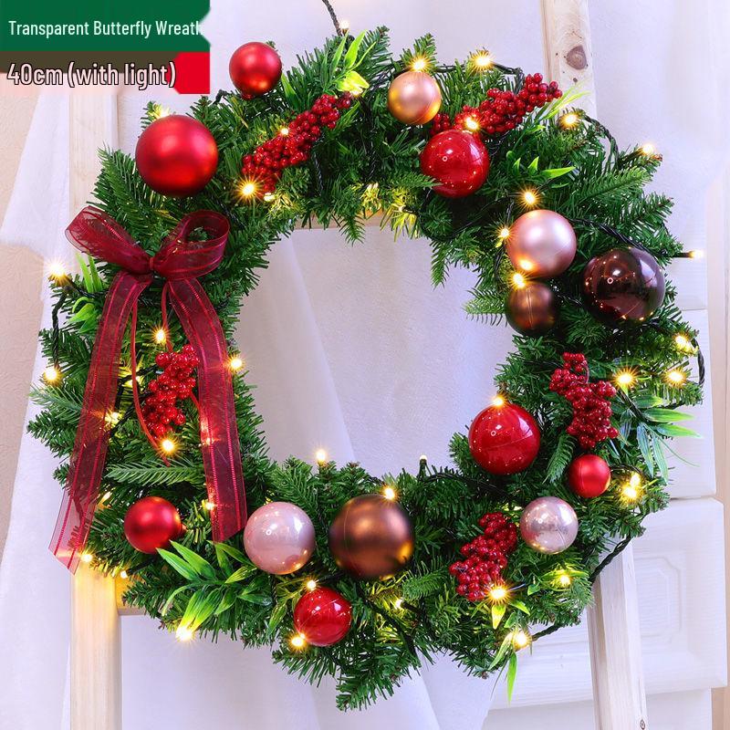 Рождественский венок кольцо из ротанга: 50/60/80СМ Подвеска на дверь и 2,7М Ротанговая гирлянда для украшения дерева/окна