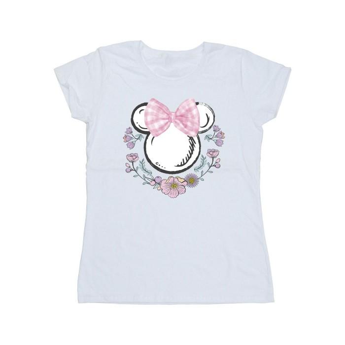 Disney Womens/Ladies Minnie Mouse Flowers Bow T-Shirt