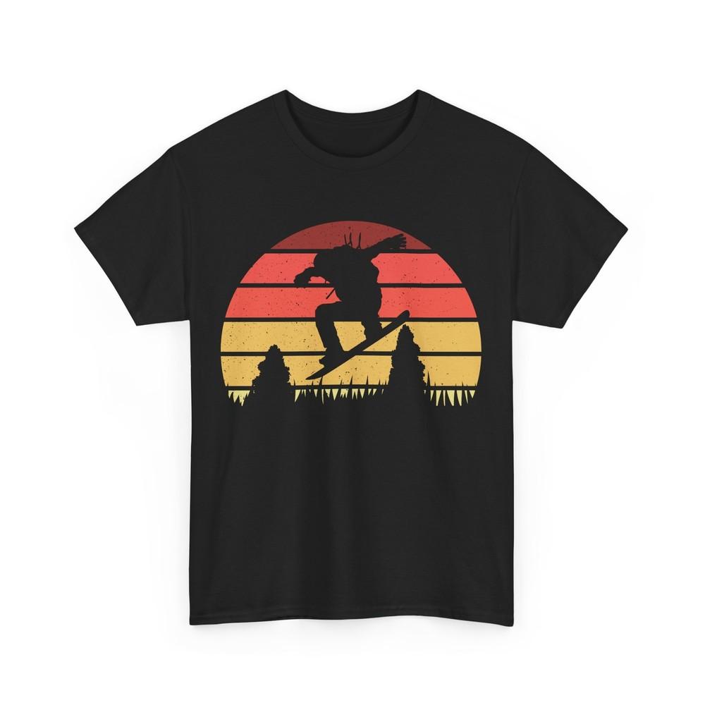 Snowboarding Shirt Snowboarder Silhouette Winter Sports Fans Sunset T-shirt