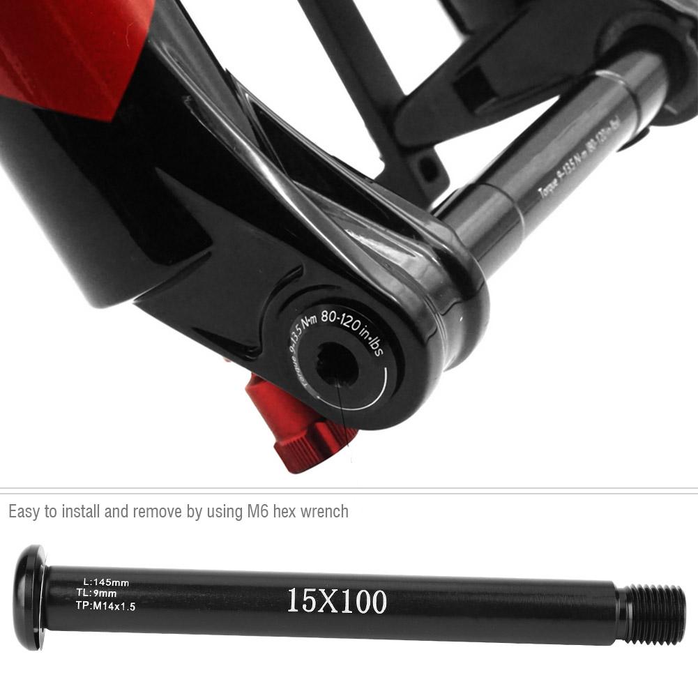 Bike Bicycle Front Fork Barrel Hubs Tube Shaft Axle Lever 100*15mm for FOX SC32 34 36