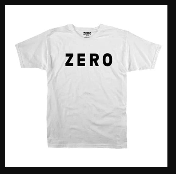 Zero Skateboards Army logo T-shirt White Black